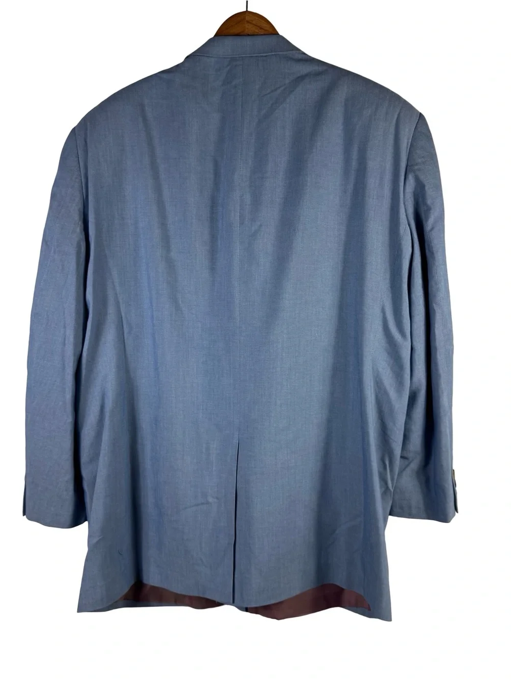 Alan Flusser Notched Blazer 48R Blue Cotton Silk Blend Sport Coat Coastal Preppy